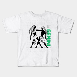 Gemini Zodiac Symbol Kids T-Shirt